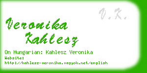 veronika kahlesz business card